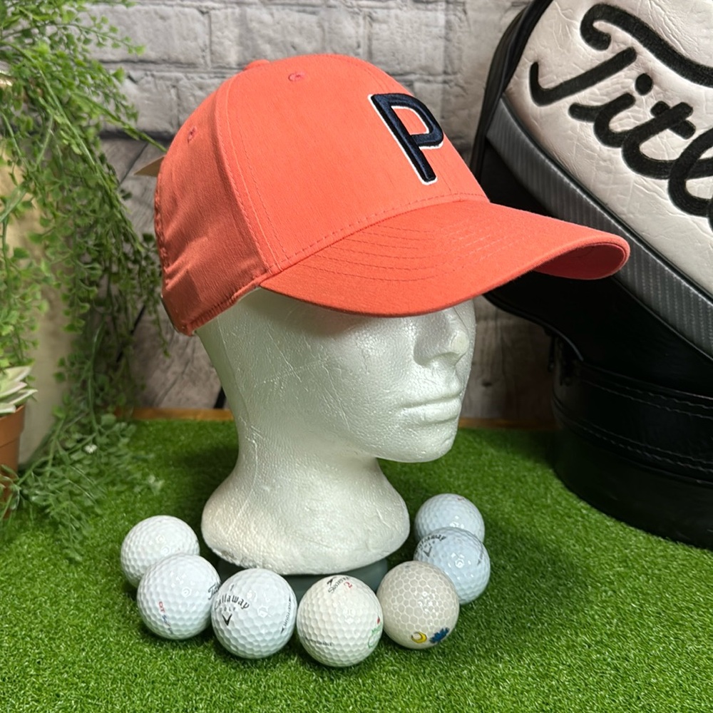 Woman’s Puma P cap adjustable size Georgia peach color